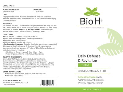 Package Label (Bio 208)